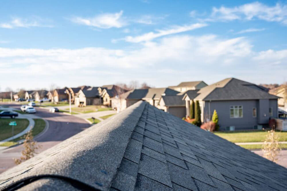 top view of a house roof