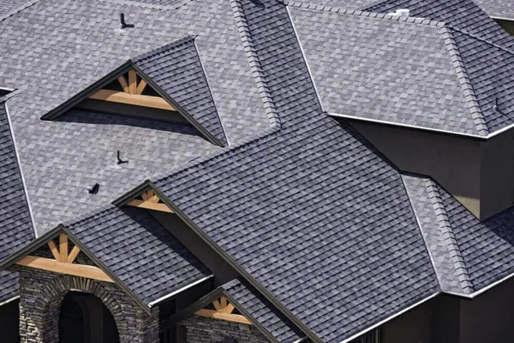 home-roofing-services aerial view of a residential roof