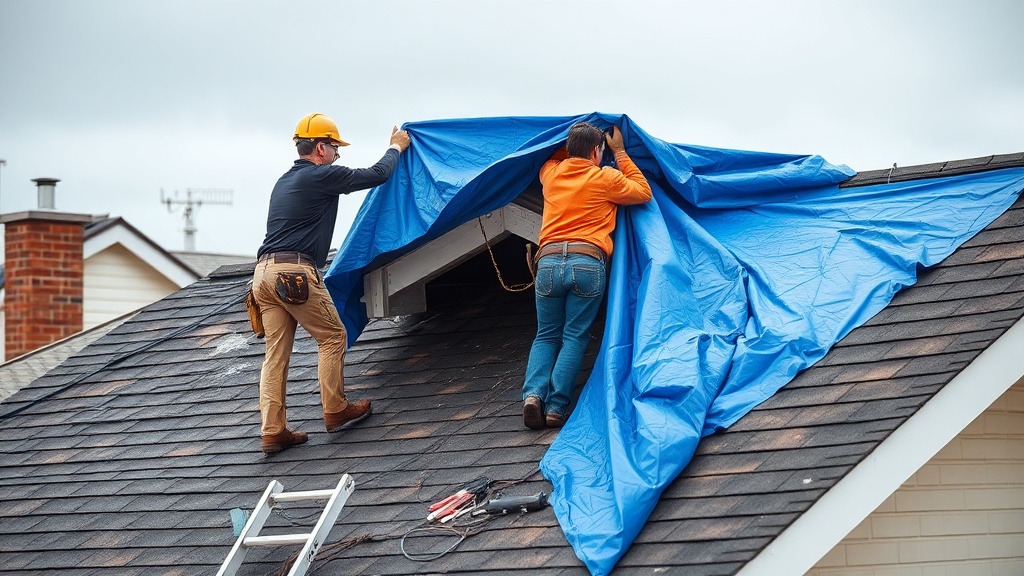 Emergency Roof Tarping — Hixons Roofing blog