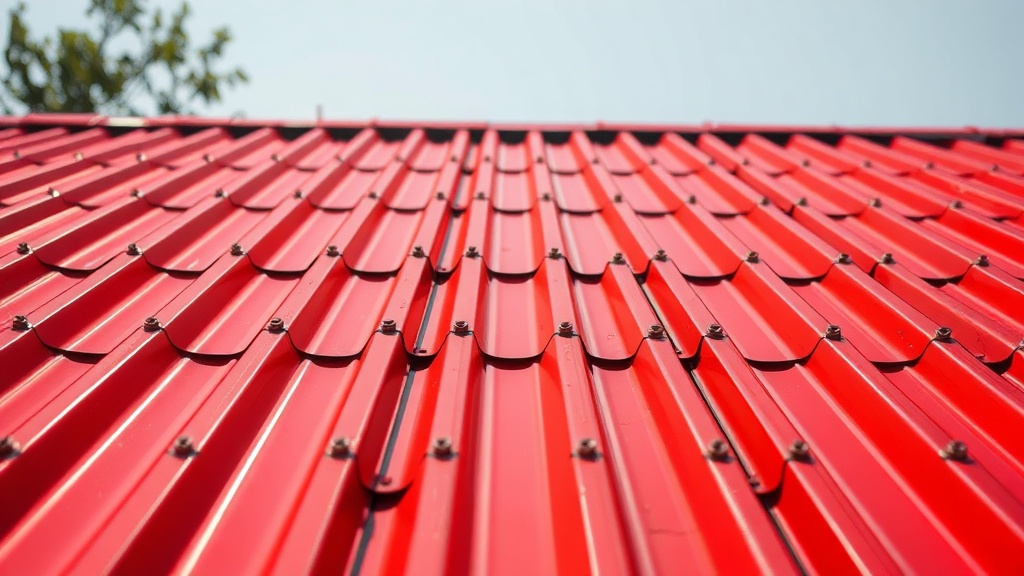 profile of a green roof with corrugated metal