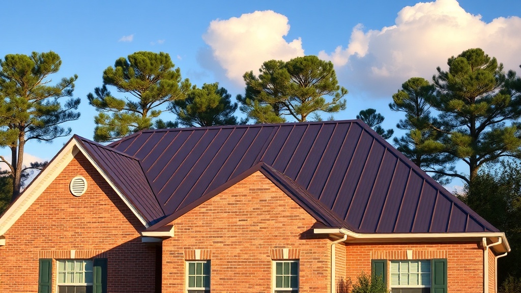 textured metal roof on a residential home